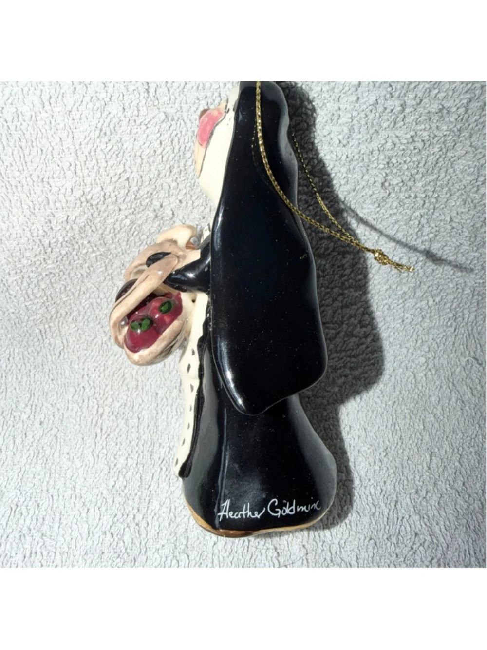 Vintage 2001 Blue Sky Heather Goldminc Clayworks Sister Bountiful Nun Ornament